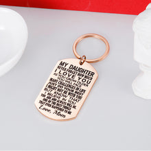 Load image into Gallery viewer, Daughter Gift from Mom Inspirational Keychain for Teen Girl Women from Stepmom
