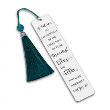 Load image into Gallery viewer, Inspirational Gift Class of 2021 Graduation Bookmark with Tassel for Senior College High School Student Teen Boys Girls Women Men Book Lovers Christmas Birthday for Her Him Friend Daughter Son
