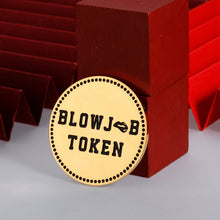 Load image into Gallery viewer, Valentines Day Gifts For Boyfriend Husband Him Men Gag Funny Gifts Naughty Sexy Cute Gift Blowjob Token Coin For Fiancé Bf Girlfriend Couple Small Gift For Anniversary Birthday Christmas Golden 1.5''
