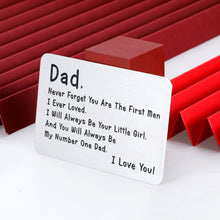 Load image into Gallery viewer, I Love You to Father Gift from Daughter for Dad Husband Christmas Birthday Father's Day Wedding Wallet Insert Card for Stepdad Dad To Be Father Of The Bride Stocking Stuffers Present from Kids

