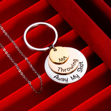 Load image into Gallery viewer, Hamilton Musical Merchandise Gifts Necklace Keychain ‘Not Throwing Away My Shot’ Tri-Layer Broadway Musical Inspired Jewelry for Hamilton Fans Theatre Souvenirs for Teen Girls Women Kids Children
