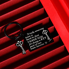 Load image into Gallery viewer, Thank You Gifts Keychain Employee Coworker Gift for Women Men Boss Ladies Team Employee Appreciation Retirement Going Away Farewell Leaving Office Stuff Bosses Day Birthday Christmas Goodbye Gift
