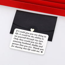 Load image into Gallery viewer, I Love You Gifts to Husband Engraved Wallet Card Insert for Valentines Day Christmas to Men Boyfriend Anniversary Birthday Wedding Father's Day Gift from Wife Girlfriend Groom Fiance Romantic gift
