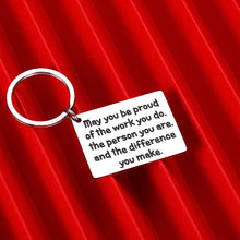 Load image into Gallery viewer, Coworker Leaving Colleague Farewell Boss Keychain Gifts for Friend Going Away Goodbye Inspirational Appreciation Christmas Retirement Gift for Volunteer Employee Social Worker Birthday Women Men
