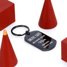 Load image into Gallery viewer, Funny Birthday Gift for Son Daughter from Mom Keychain Sweet 16 for Son Daughter New Driver Gifts Mother to Stepson Stepdaughter Drive Safe Because Your Mom Loves You Anniversary Valentines Day

