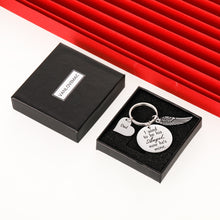 Load image into Gallery viewer, Dad Memorial Gift Keychain for Loss of Father Daughter Son in Memory of Daddy Remembrance Jewelry Sympathy Gift I Used to Be His Angel Keyring
