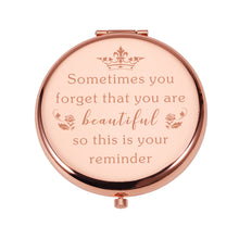 Load image into Gallery viewer, Valentine's Day Gifts Women Birthday Gifts Makeup Compact Mirror Gifts for Female Girls Sisters Daughter Mom Friends BFF Wife Her Inspirational Pocket Mirror Gift for Christmas Graduation
