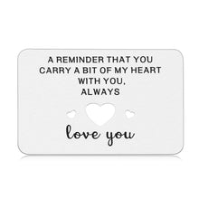 Load image into Gallery viewer, Funny Anniversary Gif for Husband Boyfriend Engraved Wallet Insert Card from Girlfriend Wife Christmas Birthday Valentines Day Wedding Stocking Stuffers for Son Daughter Friend BFF Sister Brother
