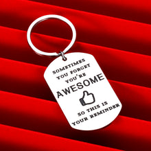 Load image into Gallery viewer, Funny Inspirational Keychain Thank You Christmas Gifts for Friend BFF Coworker Women Men Birthday Graduation Gift for Daughter Son from Dad Mom Teacher Student Her Him Teen Girls Boys Friendship
