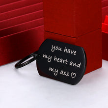 Load image into Gallery viewer, to My Man Husband Boyfriend Keychain Christmas Gift from Girlfriend Wife Valentines Day Couple Keychain Anniversary Birthday Keyring Gifts for Women Men You Have My Heart Him Her Wedding Present
