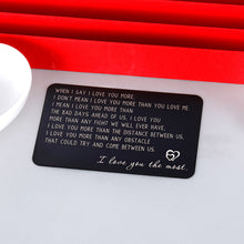 Load image into Gallery viewer, I Love You Wallet Card Insert Anniversary Gif for Men Christmas Gifs for Boyfriend Valentine Day Couple Gifs for Husband Fathers Day for Him Birthday Wedding for Groom Fiance Him
