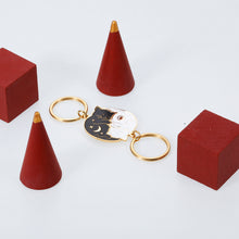Load image into Gallery viewer, Couples Gifts Cute Keychain for Boyfriend Girlfriend Best Friend Christmas Valentines Day Matching Couple Stuff for Wife Husband Him Her Cat Lover Fiancée Anniversary Birthday Wedding Present Keyring
