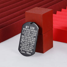 Load image into Gallery viewer, Inspirational Gift to Son from mom-Never Forget How Much i Love You Gift Keychain for Teen Boy from Mother in Law Stepmom
