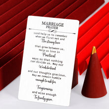 Load image into Gallery viewer, Marriage Prayer Wedding Gifts Card for Husband Couples Anniversary Engagement Christian Unique Gift for Wife Bride Groom Men Him Her Newlywed Couple from Parent Valentines Christmas Easter Present
