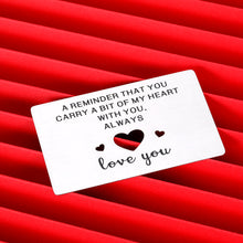Load image into Gallery viewer, Funny Anniversary Gif for Husband Boyfriend Engraved Wallet Insert Card from Girlfriend Wife Christmas Birthday Valentines Day Wedding Stocking Stuffers for Son Daughter Friend BFF Sister Brother
