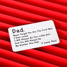 Load image into Gallery viewer, I Love You to Father Gift from Daughter for Dad Husband Christmas Birthday Father's Day Wedding Wallet Insert Card for Stepdad Dad To Be Father Of The Bride Stocking Stuffers Present from Kids
