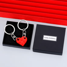 Load image into Gallery viewer, Couples Matching Stuff Gifts for Boyfriend Girlfriend Best Friend Christmas Valentines Day Gifts for Him Her Wife Husband Fiance Fiancée Anniversary Birthday Wedding Present Red Heart Brick Keychain
