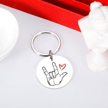 Load image into Gallery viewer, I Love You ASL Gifts Sign Language Keychain for Boyfriend Husband Men Women Girlfriend Son Him ASL Interpreter Teacher Deaf for Christmas Valentines Birthday New Year Gift
