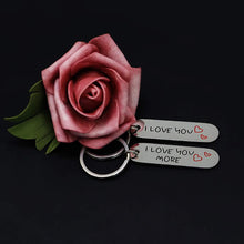 Load image into Gallery viewer, Couple Keychains Set I Love You More Christmas Gifs for Him And Her Anniversary Wedding Gif for Girlfriend Boyfriend Husband Wife Best Friend Gifs Long Distance Relationship Valentine (2pcs)
