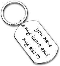 Load image into Gallery viewer, VANLOVEMAC Valentines Day Gift Keychain for Husband Boyfriend From Girlfriend Wife Anniversary Birthday Gifts For Couple Keyring Women Men You Have My Heart Him Her Wedding
