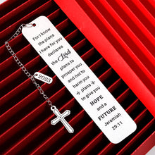 Load image into Gallery viewer, Religious Christian Bookmark for Women Inspirational Graduation Gifts for Class of 2023 2023 Graduation Boys Girls College High Middle School Her Him Birthday Christmas Gifts Book Lover Baptism

