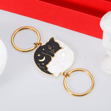 Load image into Gallery viewer, Couples Gifts Cute Keychain for Boyfriend Girlfriend Best Friend Christmas Valentines Day Matching Couple Stuff for Wife Husband Him Her Cat Lover Fiancée Anniversary Birthday Wedding Present Keyring
