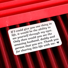 Load image into Gallery viewer, I Love You Gifts to Husband Engraved Wallet Card Insert for Valentines Day Christmas to Men Boyfriend Anniversary Birthday Wedding Father's Day Gift from Wife Girlfriend Groom Fiance Romantic gift
