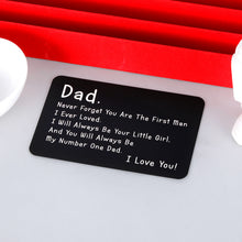 Load image into Gallery viewer, I Love You to Father Gift from Daughter for Dad Husband Christmas Birthday Father's Day Wedding Wallet Insert Card for Stepdad Dad To Be Father Of The Bride Stocking Stuffers Present from Kids
