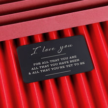 Load image into Gallery viewer, Valentines Day Gift for Boyfriend,Anniversary Engraved Wallet Card Insert for Husband,Christmas Gifts for Men,Birthday Wedding Romantic i Love You Present for Him from Wife Girlfriend
