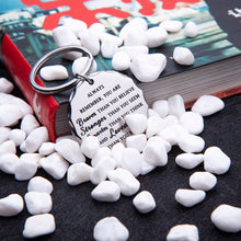 Load image into Gallery viewer, Inspirational Keychain for Women Men Girls Pendant Birthday Graduation Gift for Friends Family Students Kids Remember You are Braver Than You Believe Key Ring Charm
