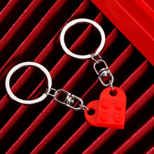 Load image into Gallery viewer, Couples Matching Stuff Gifts for Boyfriend Girlfriend Best Friend Christmas Valentines Day Gifts for Him Her Wife Husband Fiance Fiancée Anniversary Birthday Wedding Present Red Heart Brick Keychain
