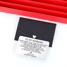 Load image into Gallery viewer, I Love You Gifts to Husband Engraved Wallet Card Insert for Valentines Day Christmas to Men Boyfriend Anniversary Birthday Wedding Father's Day Gift from Wife Girlfriend Groom Fiance Romantic gift
