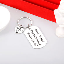 Load image into Gallery viewer, Coworker Goodbye Gifts Keychain Retirement Appreciation Christmas Gift for Women Teachers Boss Colleague Employees Thank You Gifts Farewell Going Away Gift Never Forget The Difference You’ve Made Keychain

