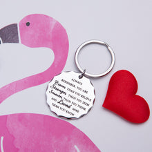 Load image into Gallery viewer, Inspirational Keychain for Women Men Girls Pendant Birthday Graduation Gift for Friends Family Students Kids Remember You are Braver Than You Believe Key Ring Charm
