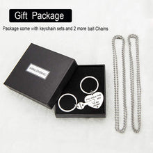 Load image into Gallery viewer, Couple Keychains Set Necklace Gift for Wife Husband Boyfriend Girlfriend Him Her You Hold the Key To My Heart Forever Anniversary Wedding Valentine Birthday Jewelry Key Ring Charm Gift (2pcs)

