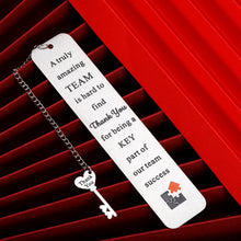 Load image into Gallery viewer, Team Boss Gifts Bookmarks for Coworkers Employee Appreciation Boss Day Thank You Gifts for Women Men Office Christmas Retirement Farewell Goodbye Gift for Leader Colleagues Staff PM Supervisor
