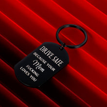Load image into Gallery viewer, Funny Birthday Gift for Son Daughter from Mom Keychain Sweet 16 for Son Daughter New Driver Gifts Mother to Stepson Stepdaughter Drive Safe Because Your Mom Loves You Anniversary Valentines Day

