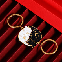 Load image into Gallery viewer, Couples Gifts Cute Keychain for Boyfriend Girlfriend Best Friend Christmas Valentines Day Matching Couple Stuff for Wife Husband Him Her Cat Lover Fiancée Anniversary Birthday Wedding Present Keyring
