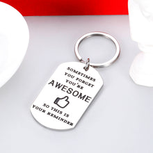 Load image into Gallery viewer, Funny Inspirational Keychain Thank You Christmas Gifts for Friend BFF Coworker Women Men Birthday Graduation Gift for Daughter Son from Dad Mom Teacher Student Her Him Teen Girls Boys Friendship
