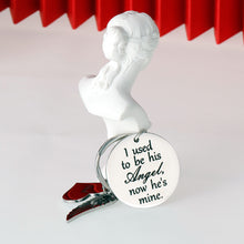 Load image into Gallery viewer, Dad Memorial Gift Keychain for Loss of Father Daughter Son in Memory of Daddy Remembrance Jewelry Sympathy Gift I Used to Be His Angel Keyring
