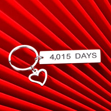 Load image into Gallery viewer, 11 th Steel Anniversary Gift for Her Him 4015 Days Funny Couple Keychain for Women Men from Husband Wife Boyfriend Girlfriend Wedding Gifts I Love You Keyring
