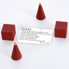 Load image into Gallery viewer, Father’s Day Christmas Gift for Dad Husband from Daughter Son Birthday Valentines day Wedding Anniversary Wallet Insert Card for Step Dad To Be Father Of The Bride Stocking Stuffers Dad I Love You
