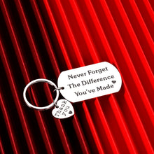 Load image into Gallery viewer, Coworker Goodbye Gifts Keychain Retirement Appreciation Christmas Gift for Women Teachers Boss Colleague Employees Thank You Gifts Farewell Going Away Gift Never Forget The Difference You’ve Made Keychain
