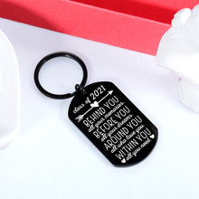Load image into Gallery viewer, Graduation Gifts Keychain for Class 2021 Her Him Daughter Son Women Best Friend College Boys Girls Behind You All Your Memories Inspirational Gift Key Ring
