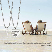 Load image into Gallery viewer, Couple Keychains Set Necklace Gift for Wife Husband Boyfriend Girlfriend Him Her You Hold the Key To My Heart Forever Anniversary Wedding Valentine Birthday Jewelry Key Ring Charm Gift (2pcs)
