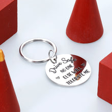 Load image into Gallery viewer, Boyfriend Gifts from Girlfriends Valentines Day Gifts for Men Him Husband Wife Fiance Couple Groom Hubby Birthday Wedding Anniversary Christmas Presents Cute Drive Safe from Wife Women Silver
