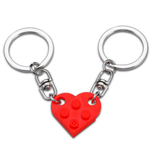 Load image into Gallery viewer, Couples Matching Stuff Gifts for Boyfriend Girlfriend Best Friend Christmas Valentines Day Gifts for Him Her Wife Husband Fiance Fiancée Anniversary Birthday Wedding Present Red Heart Brick Keychain
