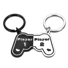 Load image into Gallery viewer, Funny Gifts Keychains Set for Boyfriend Husband Him Fiance Couples Valentine's Day Birthday I Love You Gift for Men Friends BFF from Girlfriend Wife Her Anniversary Wedding Player 1 2 PCS PC Gamer
