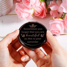 Load image into Gallery viewer, Christmas Stocking Stuffer Women Birthday Gifts Makeup Compact Mirror Gifts for Female Girls Sisters Daughter Mom Friends BFF Wife Her Inspirational Pocket Mirror Gift for Valentine's Day Graduation
