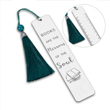 Load image into Gallery viewer, Inspirational Bookmark with Tassel Reading Gift for Women Men Boy Girl Best Friend Student Teacher Book Lover Reader Office Birthday Christmas 2021 Graduation Gifts Metal Book Marker for Daughter Son
